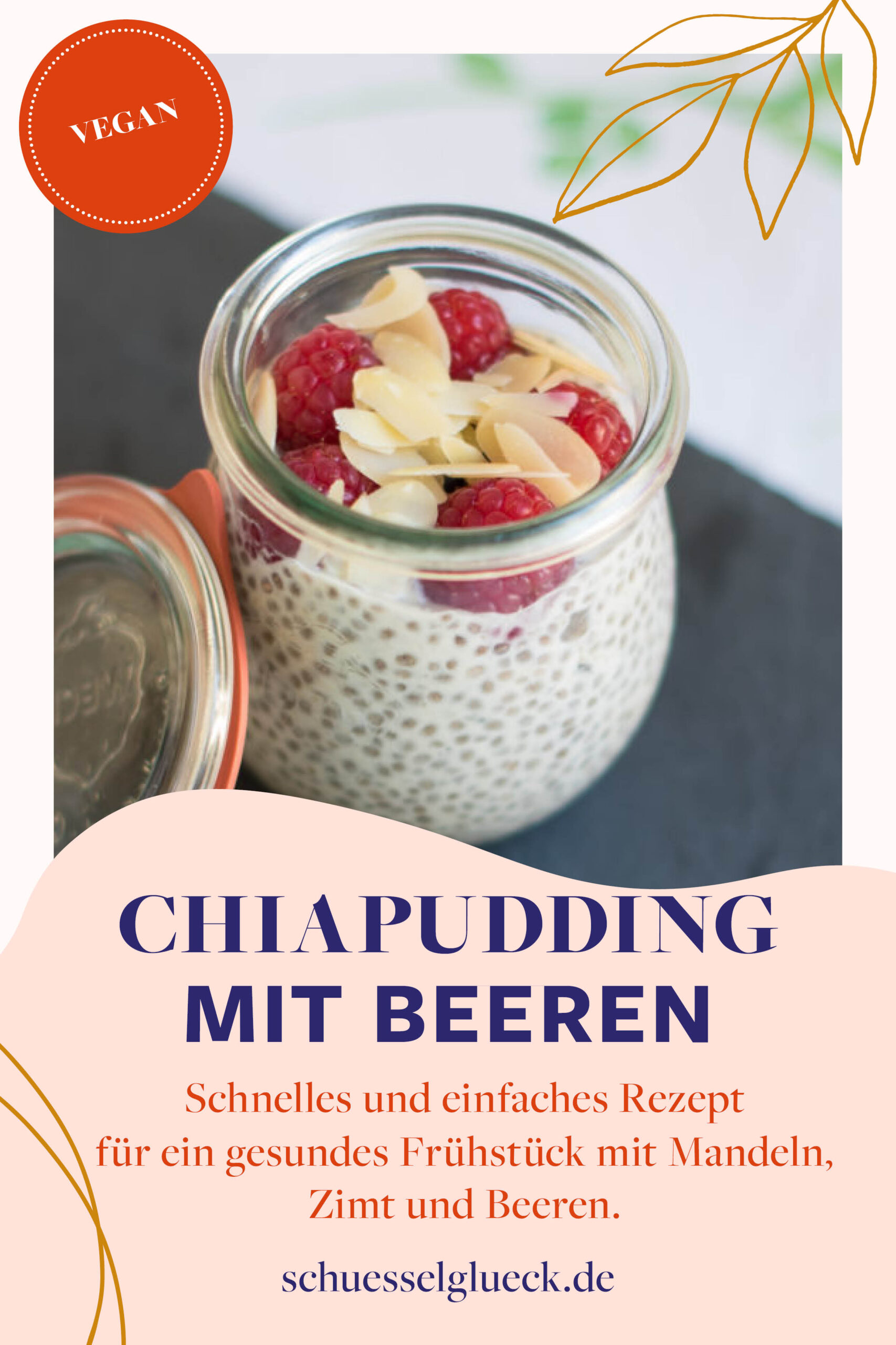 Mandel-Zimt-Chiapudding mit Beeren