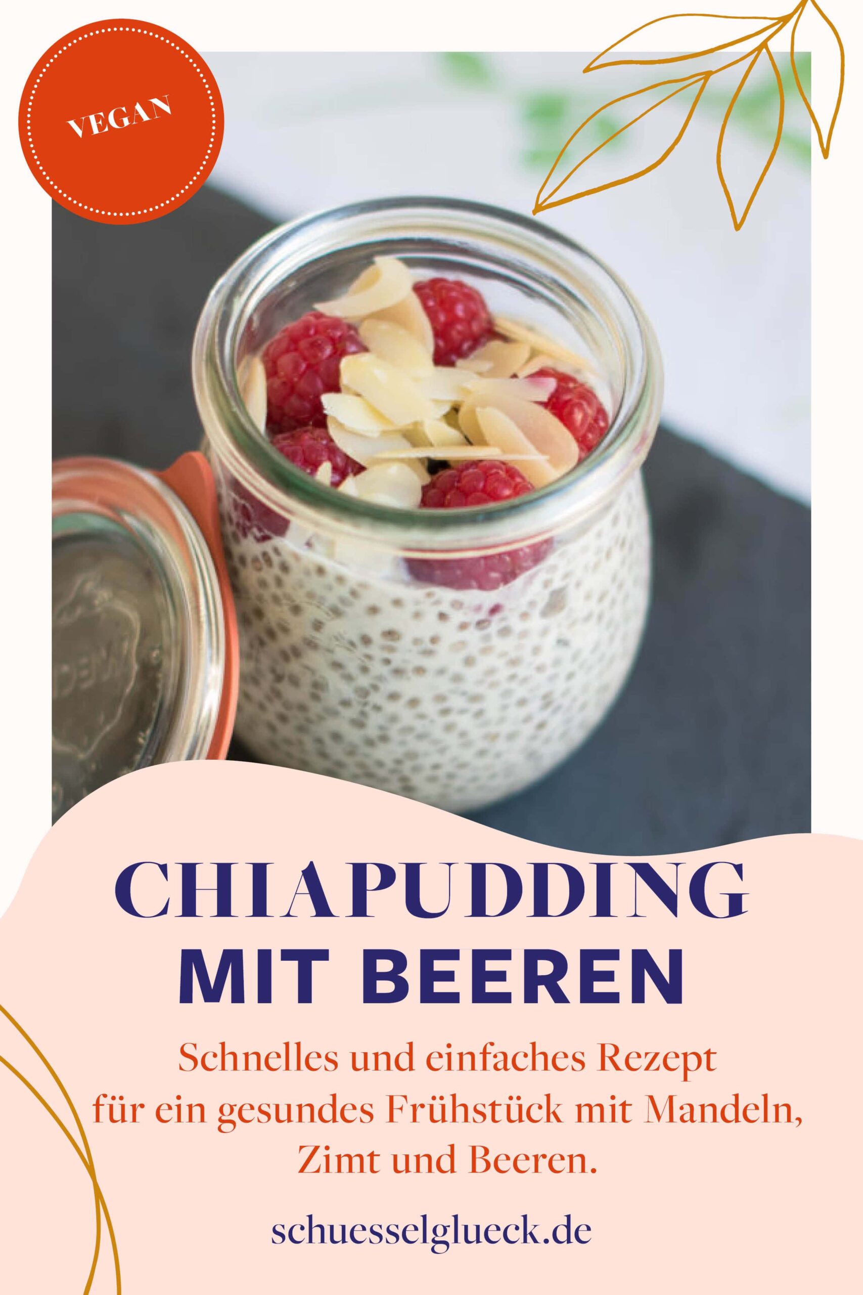 Mandel-Zimt-Chiapudding mit Beeren