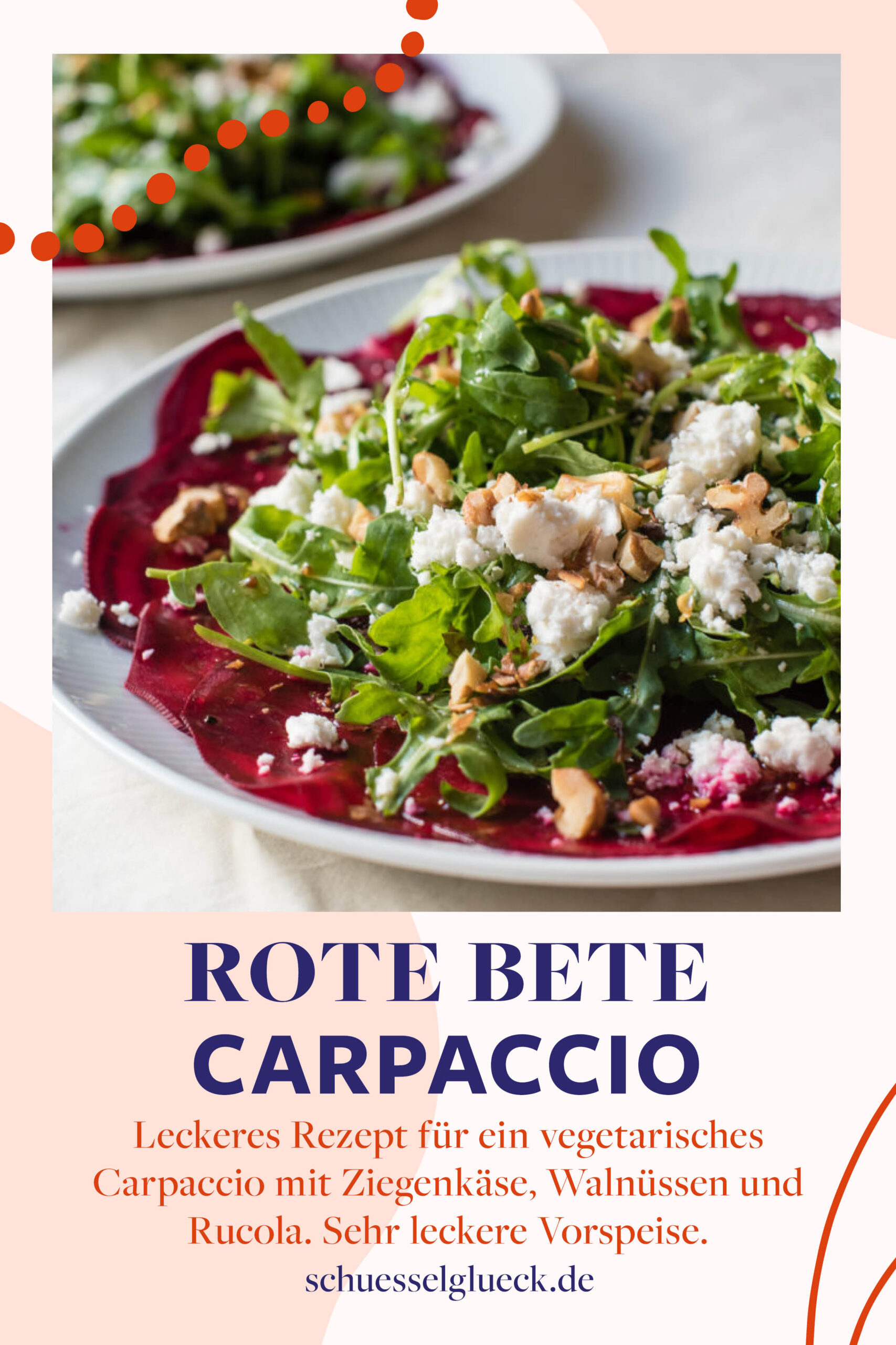Rote Bete Carpaccio mit Rucola und Ziegenkäse – vegetarischer Genuss!