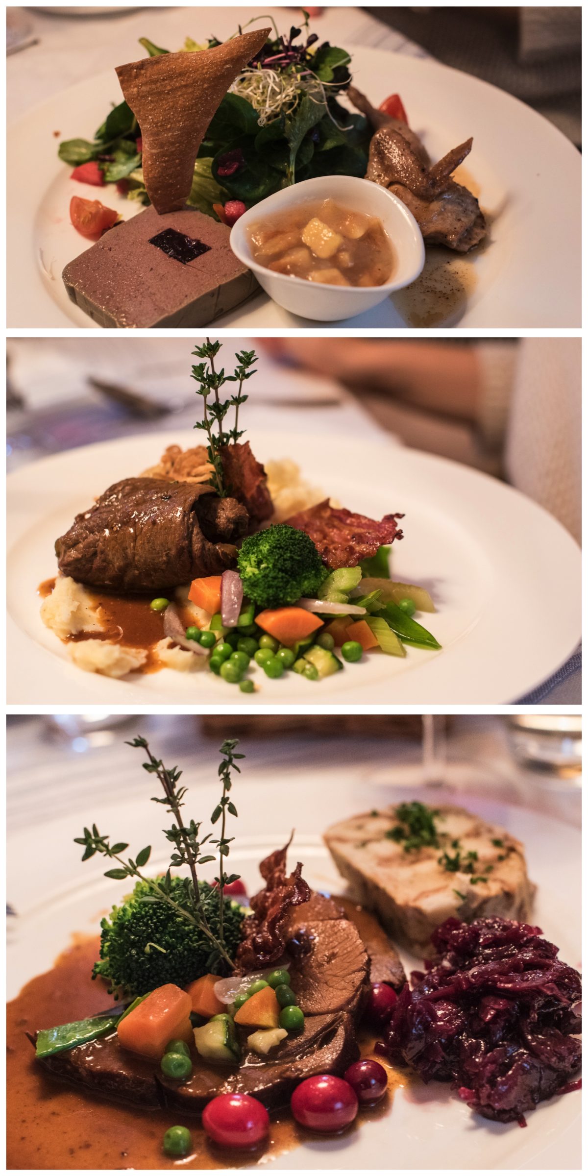 Serviertes Essen im Landgasthof Heidesbacher Mühle im Odenwald