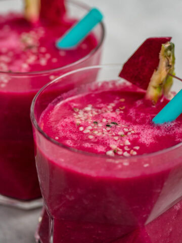 Rote Bete Power Smoothie im Glas