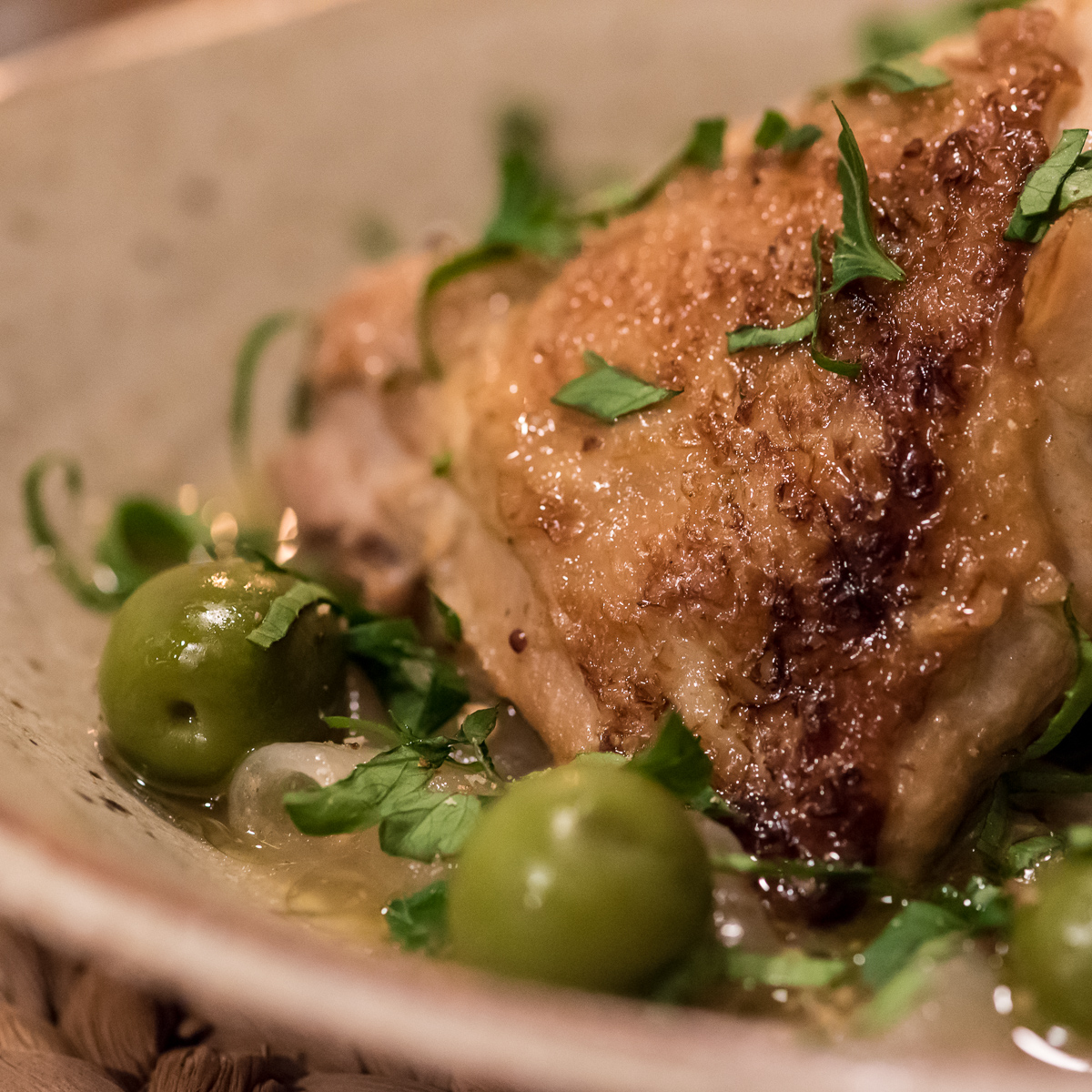 Sherry Huhn mit Oliven aus dem Schnellkochtopf selber machen