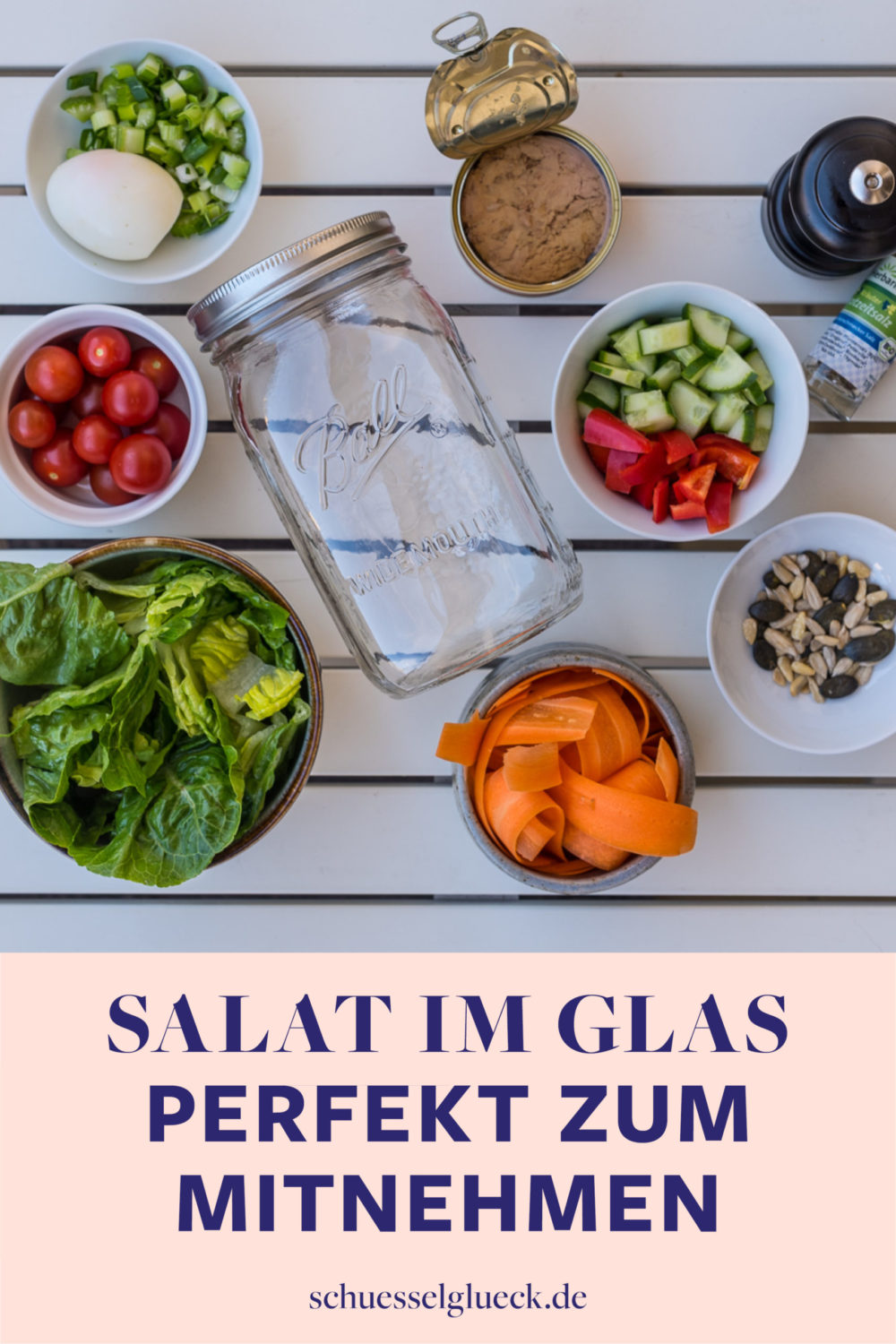 Salat im Glas Baukasten – Sommerliches Lunch Glück zum mitnehmen