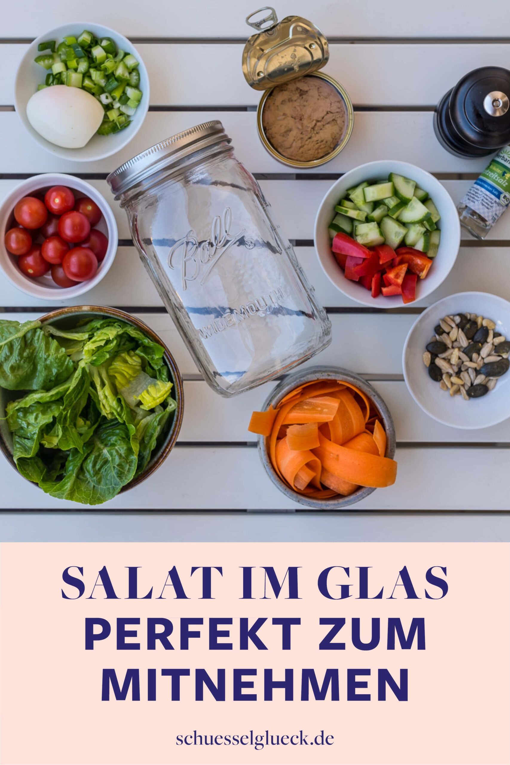 Salat im Glas Baukasten: Sommerliches Lunch Glück zum mitnehmen