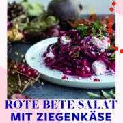 Rote Bete Salat auf weißem Teller