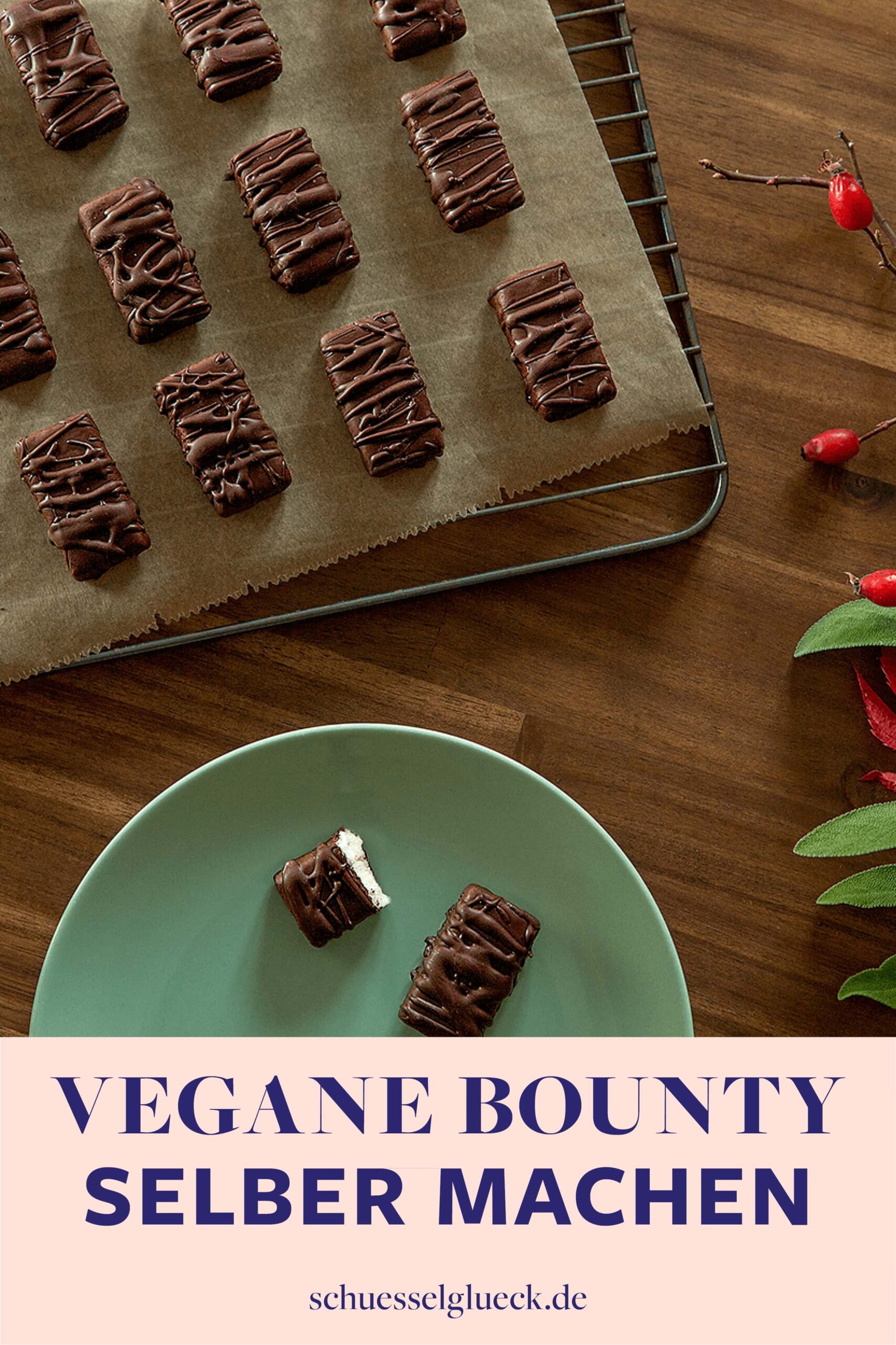 Die leckersten selbstgemachten, veganen Bounty Schokoriegel ever – mit Schritt für Schritt Anleitung