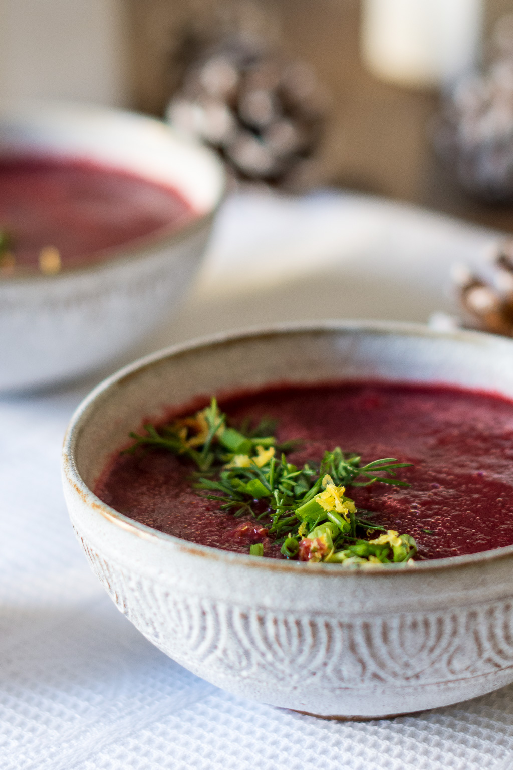 Genüse Rezepte Herbst: Rote Bete Suppe mit Rauchsalz und Zitrone