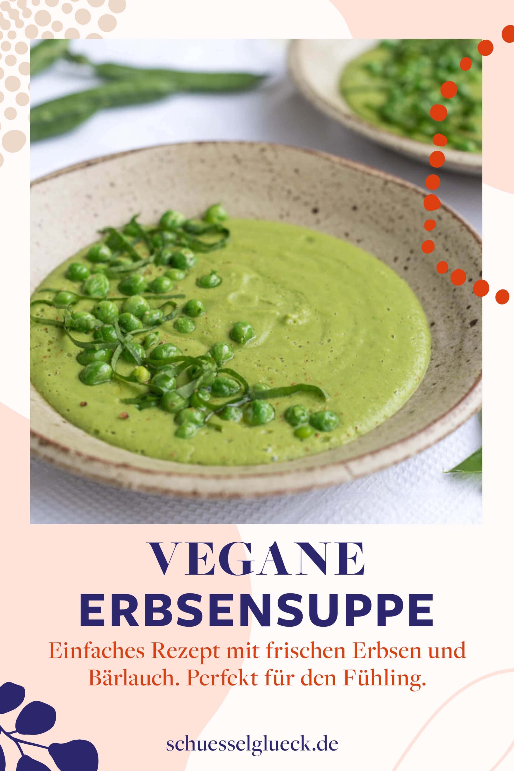 Frühlingsfrische grüne Erbsensuppe mit Bärlauch