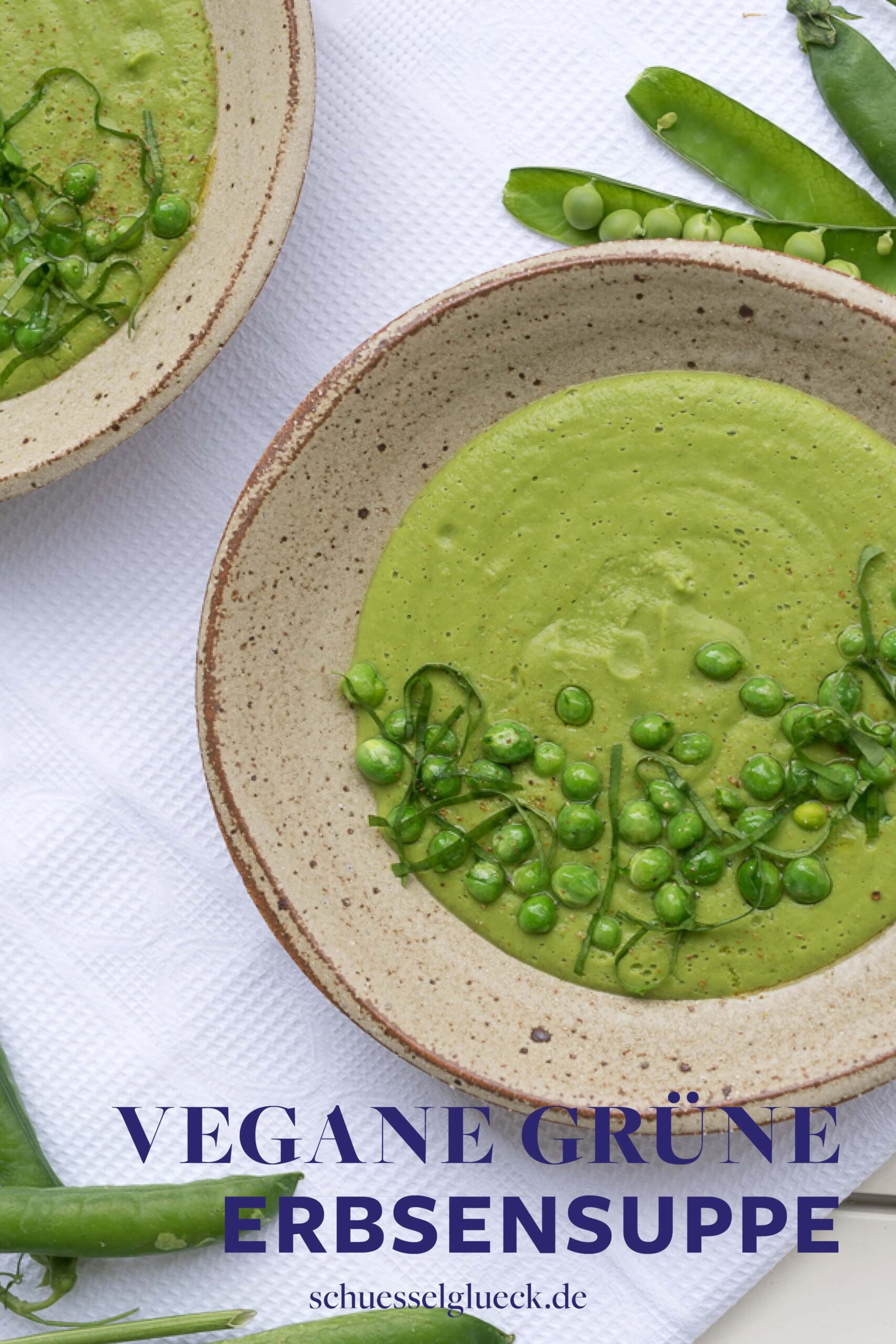 Frühlingsfrische grüne Erbsensuppe mit Bärlauch