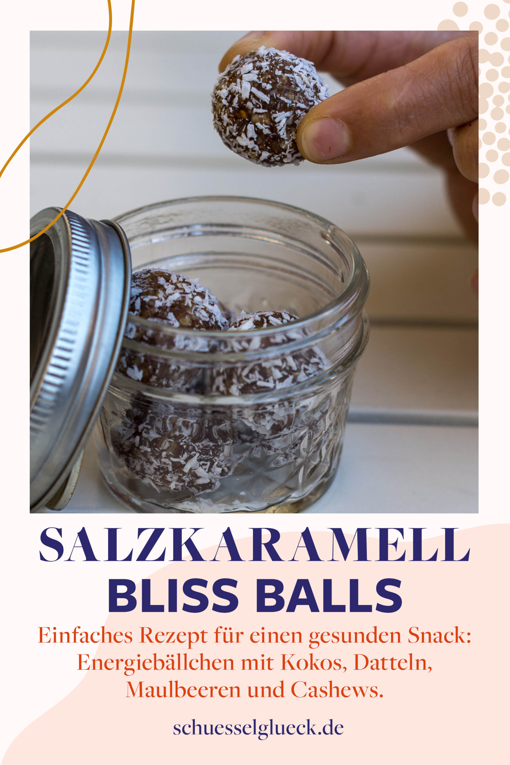Salzkaramell Bliss Balls mit Kokos – Energiebällchen zum verlieben