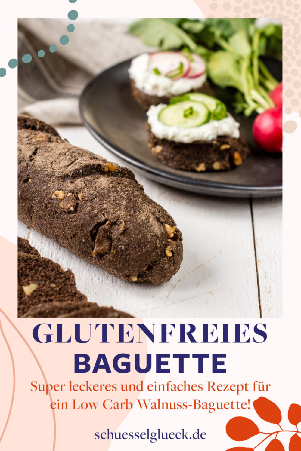 Low Carb Walnuss Baguette - glutenfrei und unglaublich saftig!