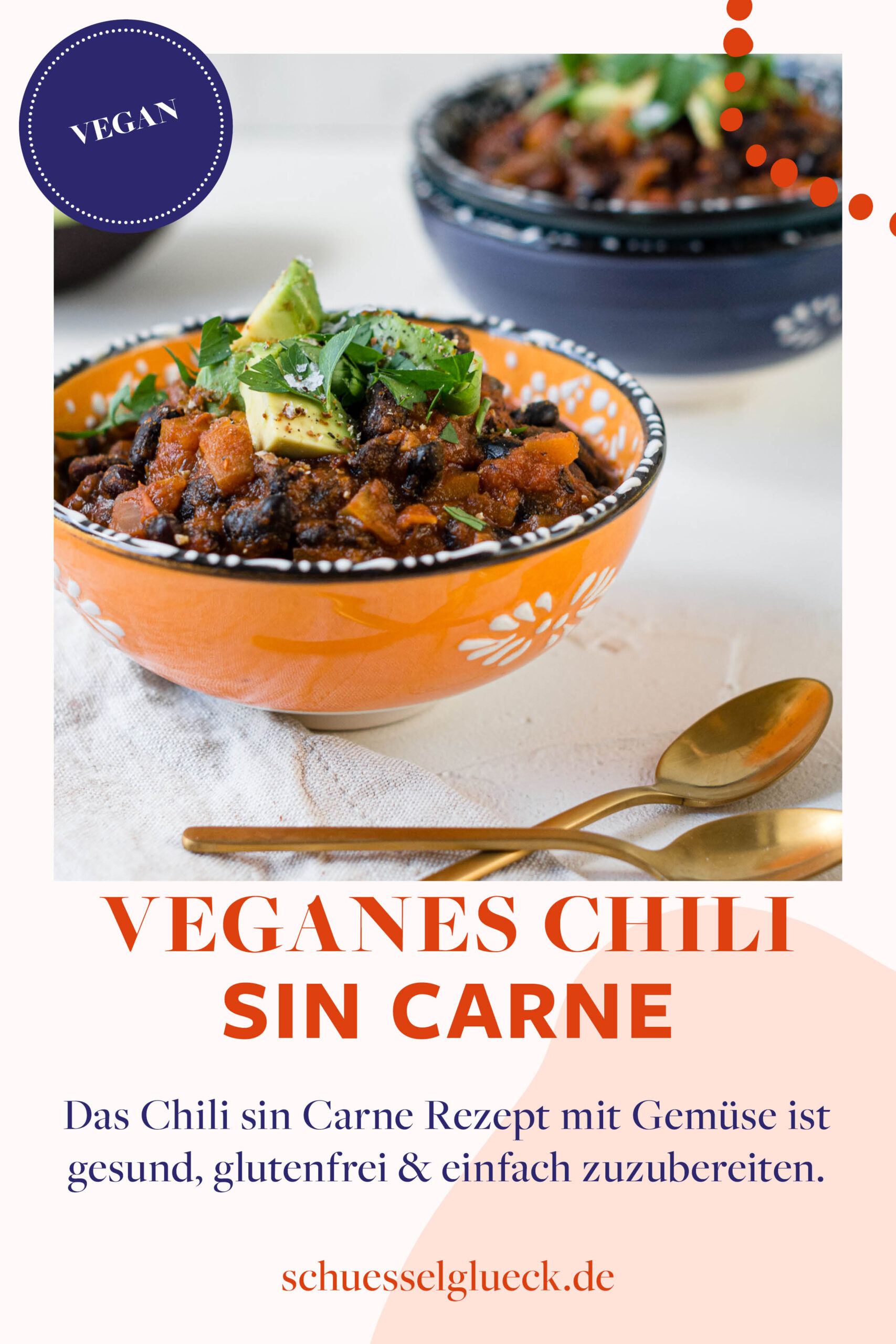 Veganes Chili sin Carne mit Gemüse und schwarzen Bohnen