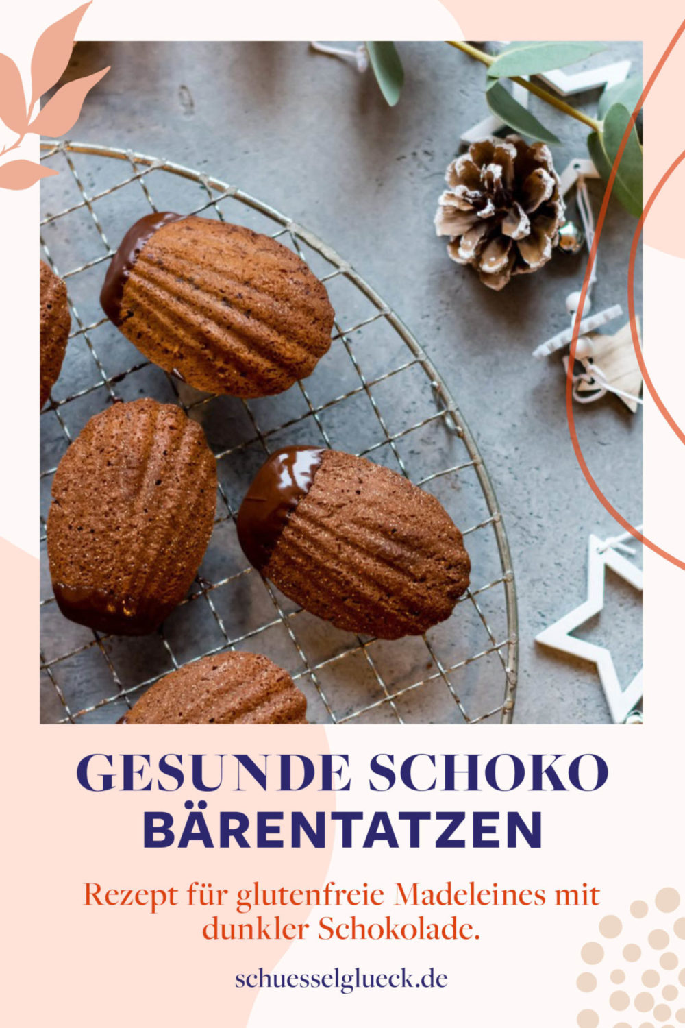 Gesunde Schoko-Bärentatzen: Buttrig zarte Schokoladen Madeleines zum Verlieben