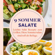 Verschiedene Sommersalate zum Grillen