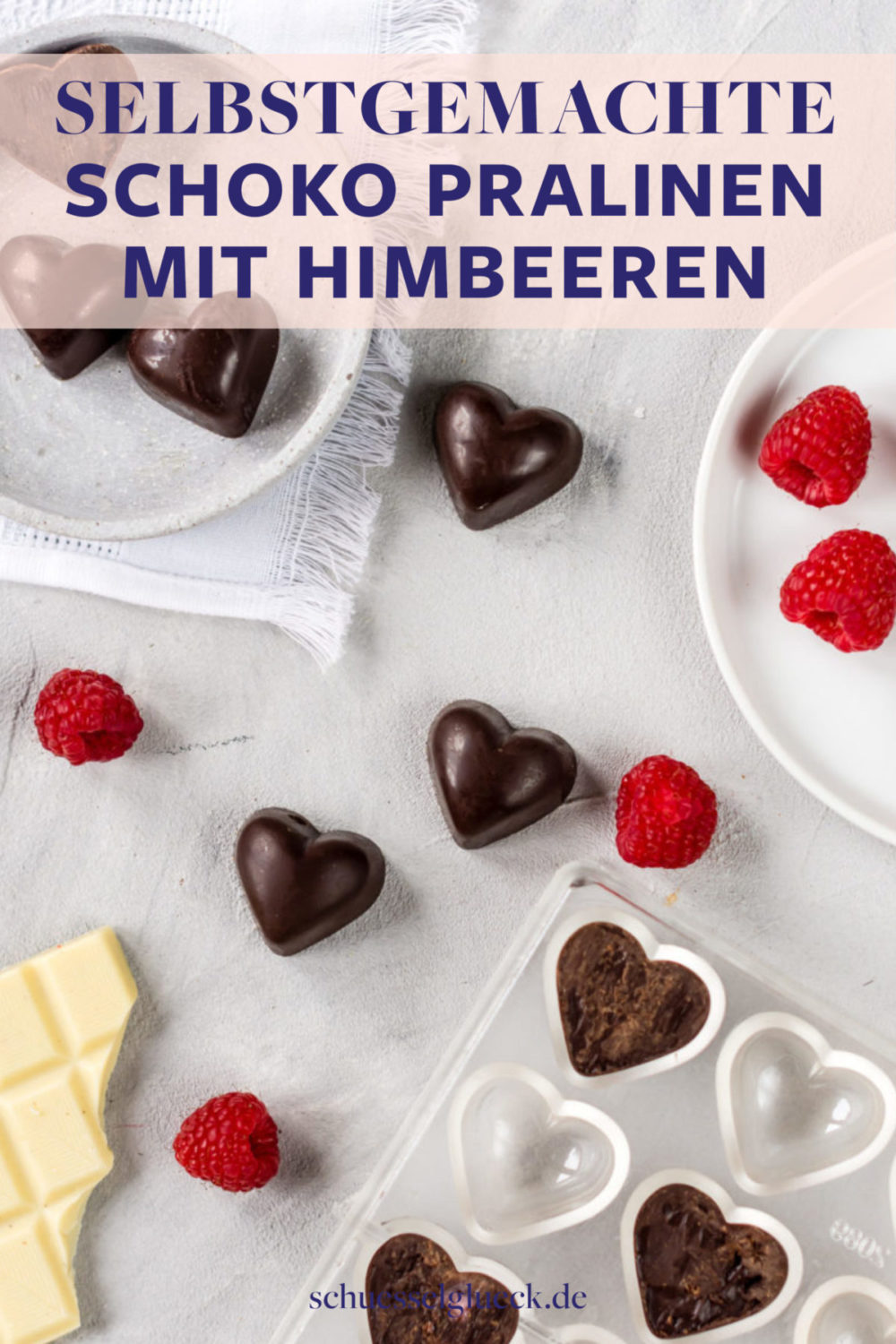 Vegane Himbeer-Schoko-Pralinen – perfektes Geschenk zum Valentinstag!